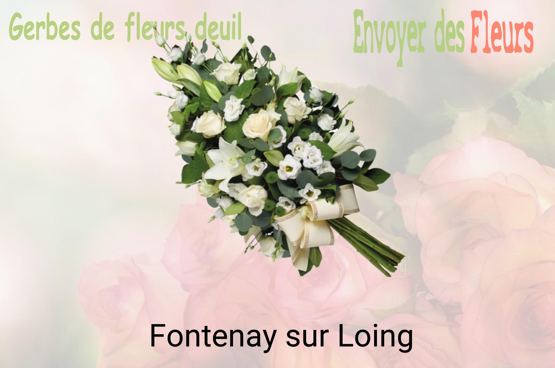 Gerbe de fleurs de deuil livrée à Fontenay-sur-Loing
